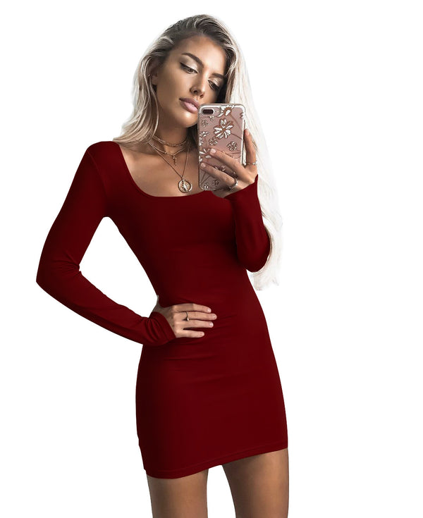 Vestido Entallado Escote Bajo para Mujer - Corte Slim Cintura Marcada - Image 5