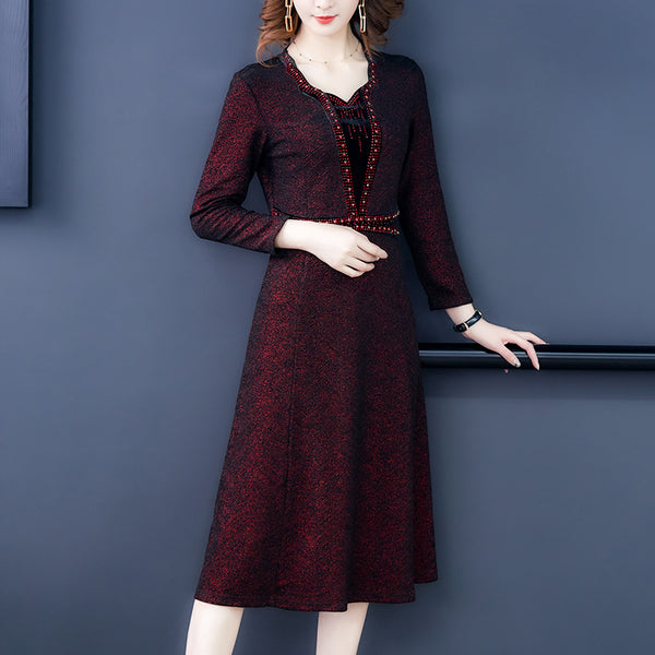 Vestido Largo Elegante Estilo Occidental Que Estiliza y Rejuvenece