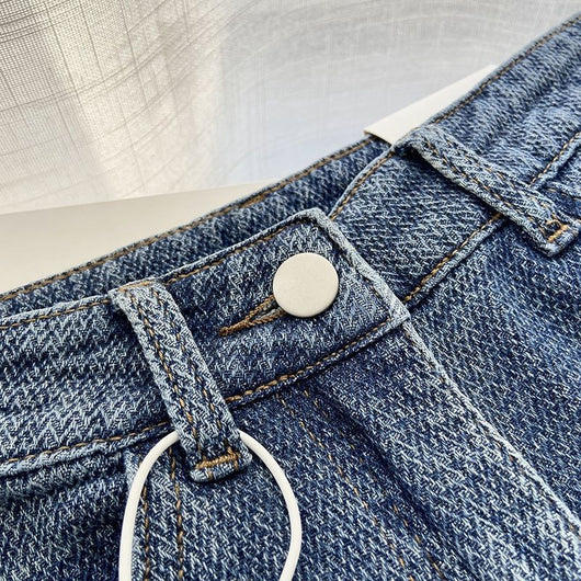 Jeans Rectos Azul Retro para Mujer - Image 13