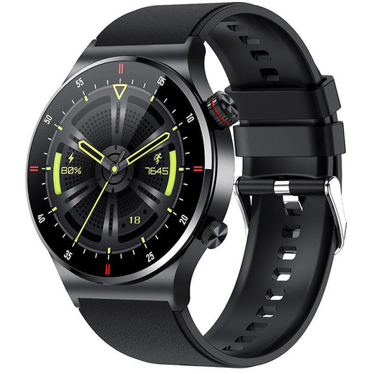 Reloj Inteligente ECG PPG con Llamadas Bluetooth, Correa Acero Inoxidable Resistente al Agua