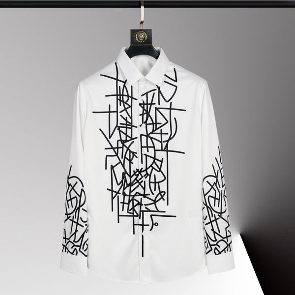 Camisa Estampada Ajustada para Hombre - Diseño Moderno