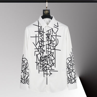 Camisa Estampada Ajustada para Hombre - Diseño Moderno