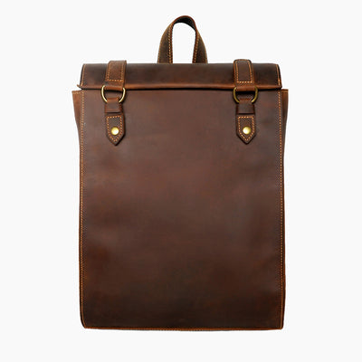 Mochila de Cuero Genuino Artesanal Vintage para Hombre - Image 11