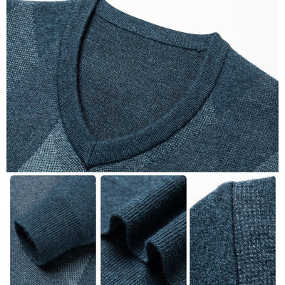 Suéter Cuello V Grueso para Hombre - Prenda Base Térmica - Image 5