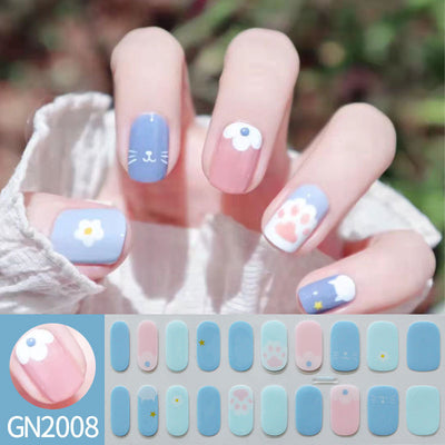 Pegatinas de Uñas Gel sin Horno con Diseño de Líneas Geométricas - Image 11