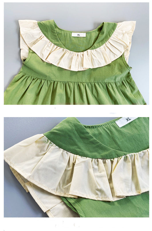 Vestido Combinado con Chaleco y Falda Larga Estilo Loto - Image 16