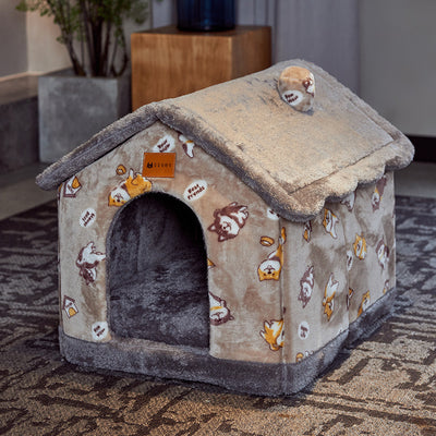 Casa Plegable para Perros y Gatos - Cama Térmica Desmontable Tipo Villa - Image 6
