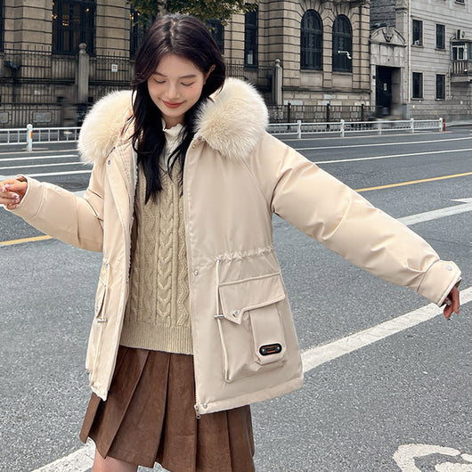 Parka Corta Ajustada a la Cintura para Mujer - Image 3
