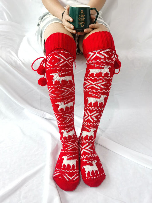 Calcetines Navideños con Diseño de Reno - Image 7