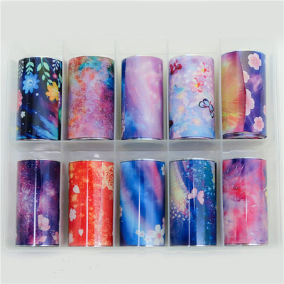 Calcomanías de Uñas con Diseño de Flores y Estrellas - Pegatinas Trendy - Image 26