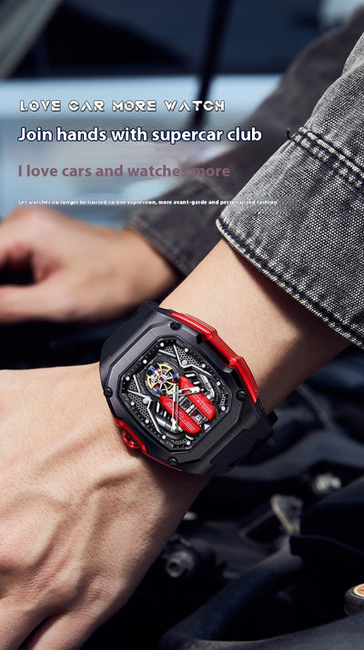 Reloj Tonneau de Lujo Hueco 3D con Luminiscencia y Resistencia al Agua - Image 16