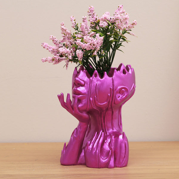 Maceta Decorativa Cabeza de Diosa en Resina - Diseño Medusa para Jardín