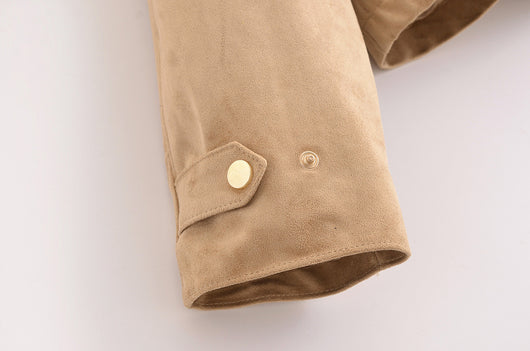 Chaqueta Casual de Cuello Alto en Ante y Forro Polar para Mujer - Image 15