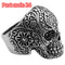 Handmade Vintage Thai Plateado Personality Ring Men Domineering Skull Ring Port code 24