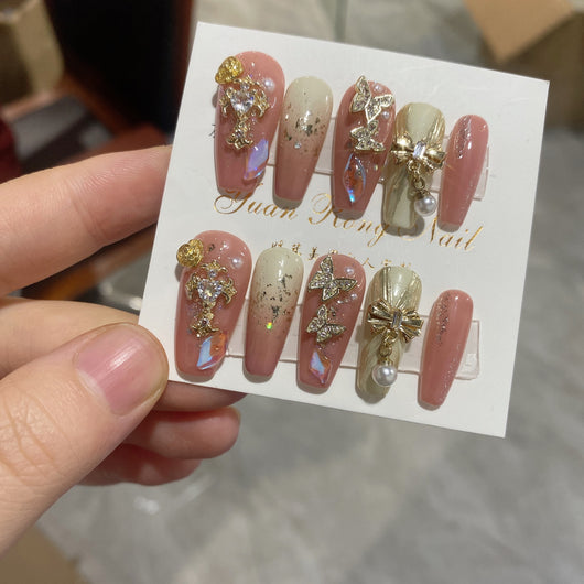 Uñas Postizas Adhesivas con Diseño Mariposa Removible - Image 9