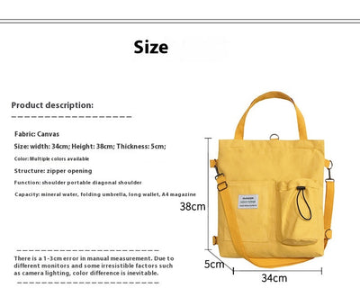 Mochila Estilo Harajuku con Bolsillos - Bolsa de Lona para Estudiantes y Mujeres - Image 57