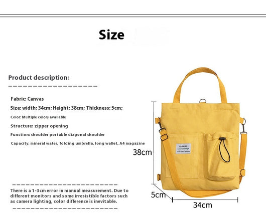 Mochila Estilo Harajuku con Bolsillos - Bolsa de Lona para Estudiantes y Mujeres - Image 57