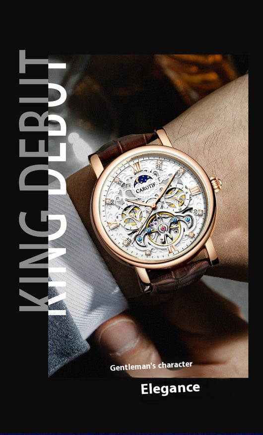 Reloj de Cuero Impermeable con Esfera Luminosa para Hombre - Image 8