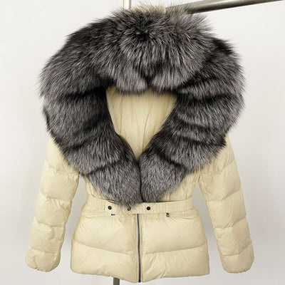 Chaqueta Acolchada Corta Ajustada para Mujer con Forro de Piel - Image 75