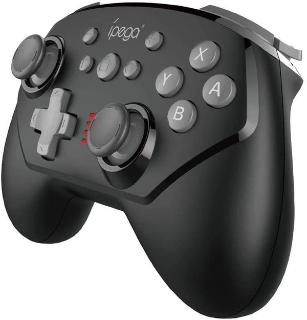 Black ipega wireless gamepad with gray joysticks, D-pad, and action buttons (X, Y, A, B) for gaming. - Image 2