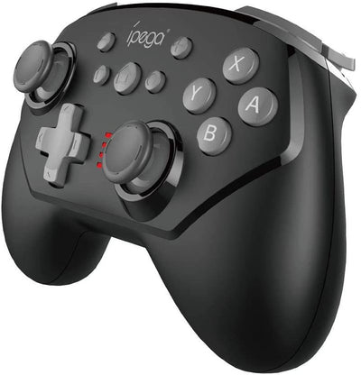 Black ipega wireless gamepad with gray joysticks, D-pad, and action buttons (X, Y, A, B) for gaming. - Image 2