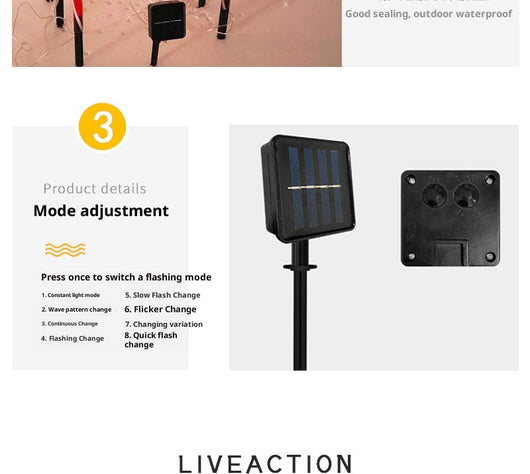Luces Solares Decorativas LED para Jardín - Diseño Copo de Nieve - Image 20