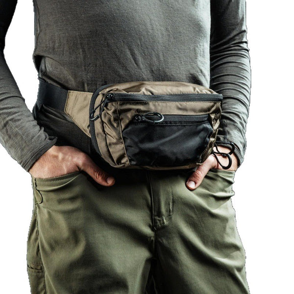 Riñonera Táctica Doble Capa Impermeable con Cinturón Ajustable