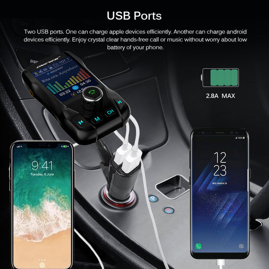 Transmisor FM Bluetooth para Auto con Pantalla a Color Compatible con Apple - Image 14