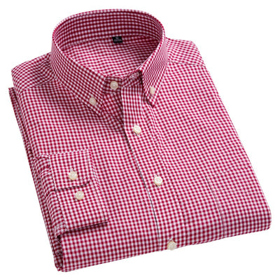 Camisa Casual de Algodón a Cuadros para Hombre - Manga Larga Transpirable Otoño - Image 4
