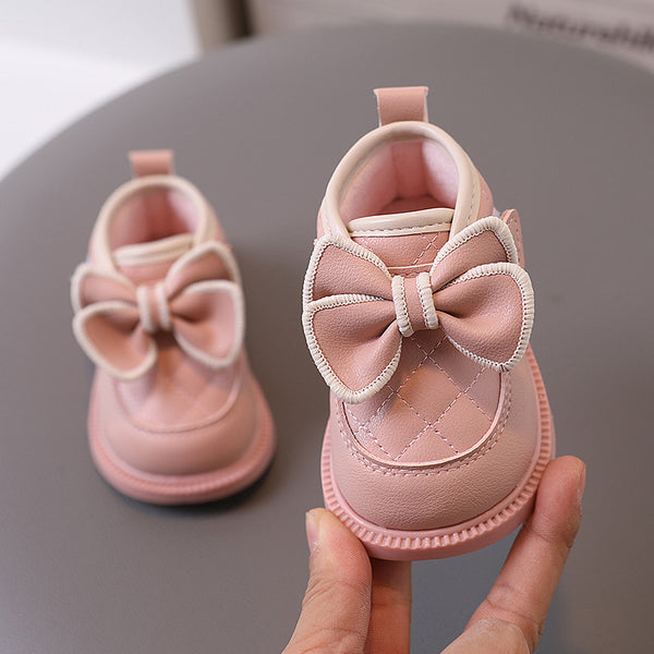 Zapatos de Bebé Niña con Moño de Algodón