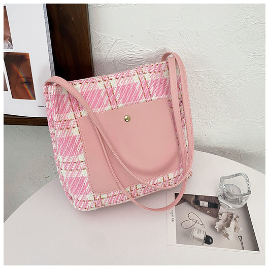 Bolsa Tote de Hombro Único con Diseño Bucket - Image 9