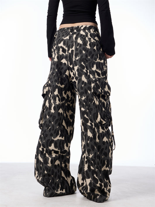 Pantalones Casuales Estampado Leopardo Multicolor para Mujer - Image 5