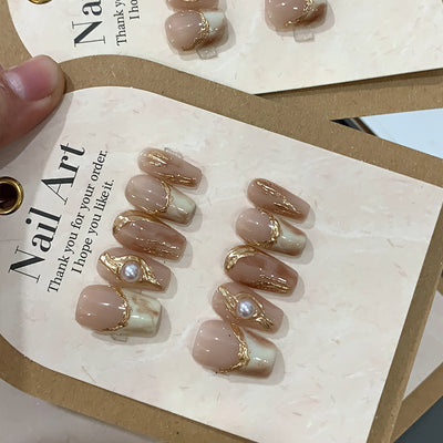 Uñas Postizas Diseño Otoño Invierno - Manicura Artesanal Lista para Usar - Image 3