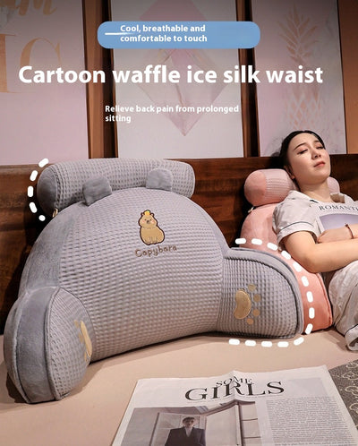 Almohada Lumbar de Seda Waffle con Efecto Frío - Soporte Ergonómico para Espalda - Image 17