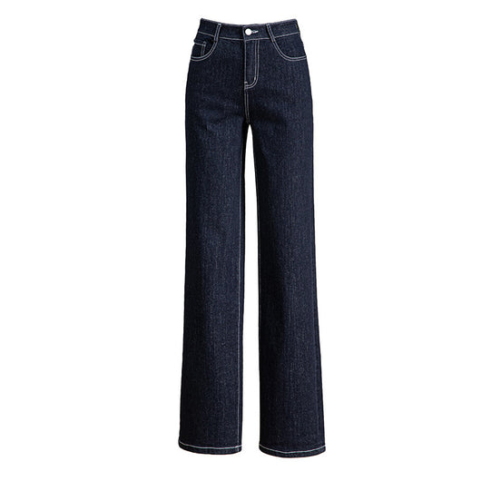 Pantalón Denim Cintura Alta Stretch Pierna Ancha - Image 5