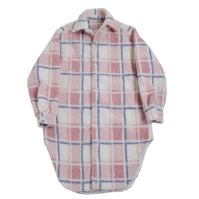 Camisa Larga de Cuadros con Lana de Cordero y Cachemira - Image 3