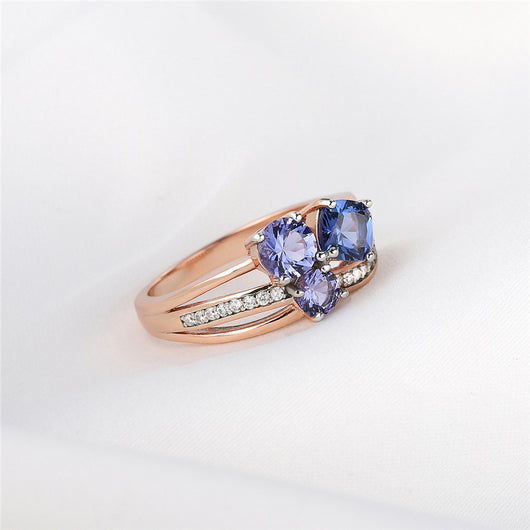 Anillo de Plata Esterlina con Baño de Oro Rosado y Separación de Tonos - Image 5