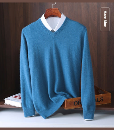 Suéter Escote V Lana Estilo Coreano - Polera Base Versátil - Image 21