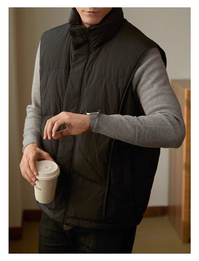 Chaqueta de Negocios Casual para Hombre con Cuello Alto y Abrigo Grueso - Image 4