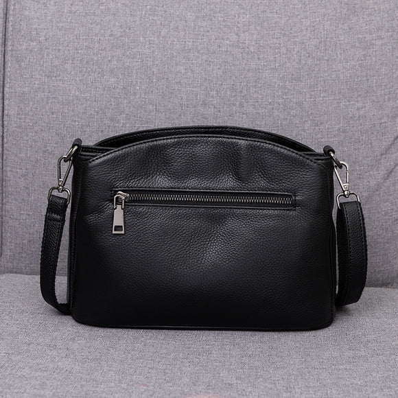 Bolsa de Couro Genuíno Feminina - Transversal Simples e Elegante