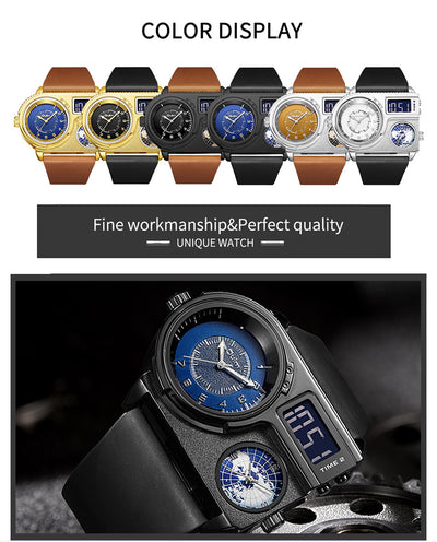 Reloj Deportivo Casual para Hombre con Esfera Grande y Correa de Cuero - Image 12