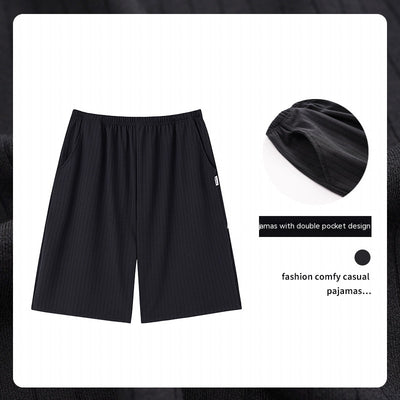 Pantalones Pijama Modal Hombre Verano Algodón Sueltos Casuales - Image 11
