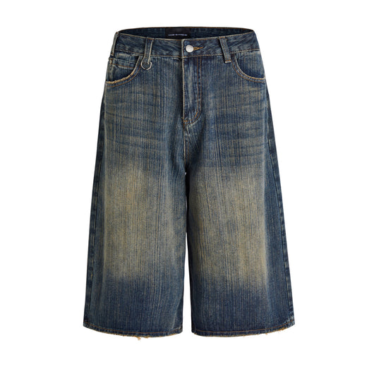 Pantalones Vaqueros Cropped Rectos Efecto Vintage Desgastado - Image 7
