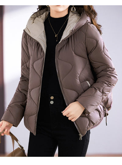 Abrigo Acolchado Estilo Occidental con Capucha para Mujer - Diseño Slim Fit - Image 26