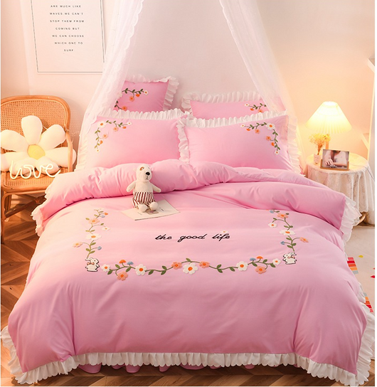 Juego de Cama de 3 Piezas para Cama Individual con Edredón de Volantes - Image 12