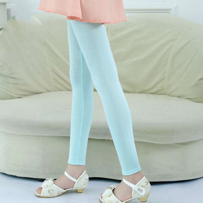 Leggings Niña Verano Modal Delgado Pantalón 3/4 Elástico Talla Grande - Image 9