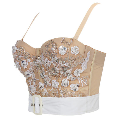 Blusa Camisola de Encaje con Lentejuelas y Bordados Beaded para Mujer - Image 14