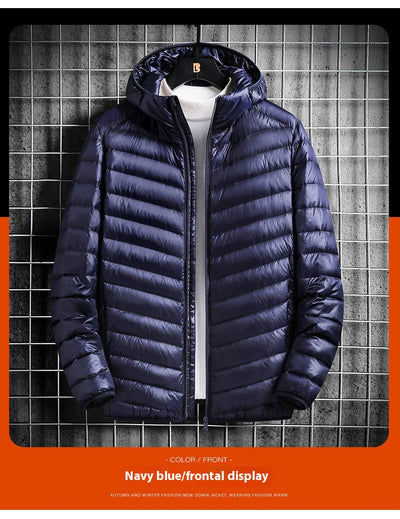 Chaqueta Ligera de Algodón con Capucha para Hombre - Image 18