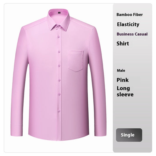 Camisa Profesional de Fibra de Bambú Blanca para Hombre - Image 10