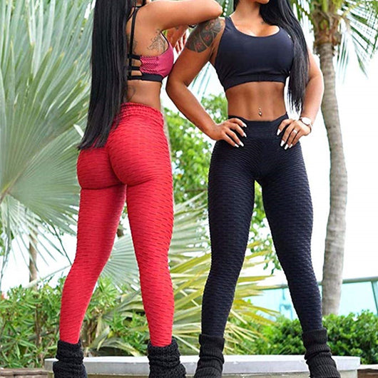 Leggins Deportivos Cintura Alta Push-Up para Mujer - Pantalones Yoga Jacquard - Image 21